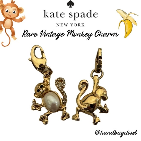 KATE SPADE Monkey Vintage 12 KT Charm (No Bracelet) - Picture 2 of 7